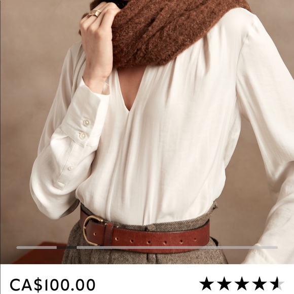 Banana Republic Long Sleeve Blouse Size XS - Picture 2 of 9